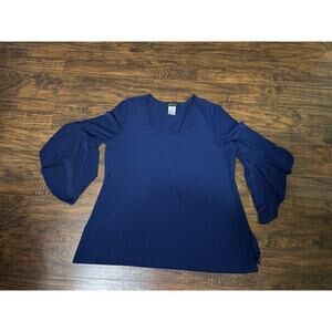 Slinky Brand Women's Blue Blouse Size PL Nwot